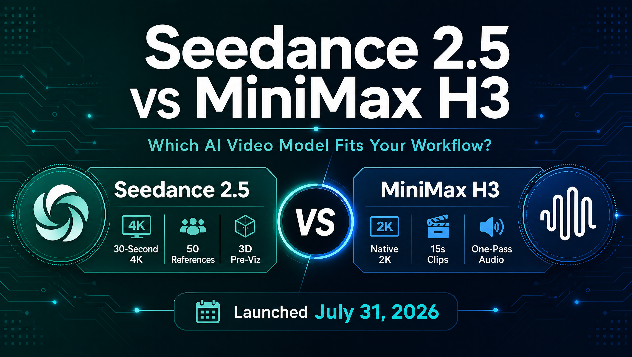 Seedance 2.5 vs MiniMax H3: Full Spec Walkthrough and Which Workflow Each Model Was Built For